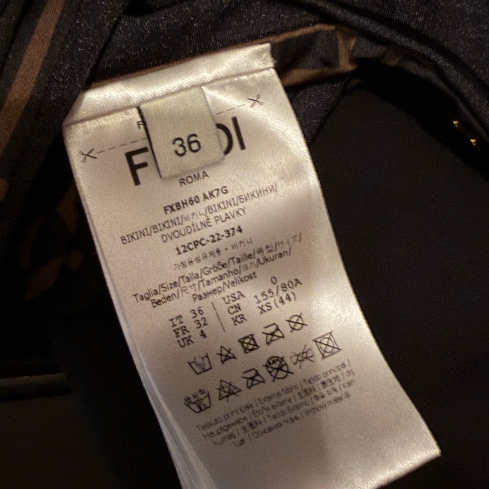 Fendi Black and Tan Logo Bikini - Picture 2 of 2
